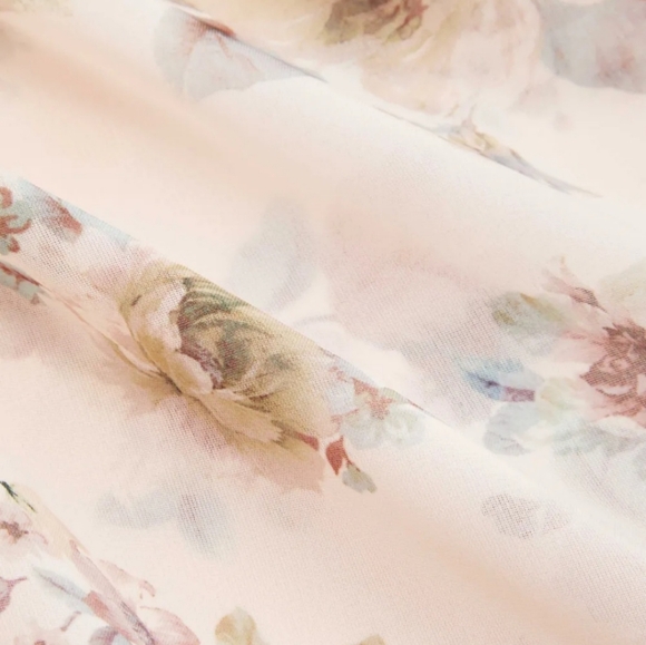 NWT Cider Chiffon Ruffle Mini Floral Dress Sz 4 Small - Picture 2 of 9